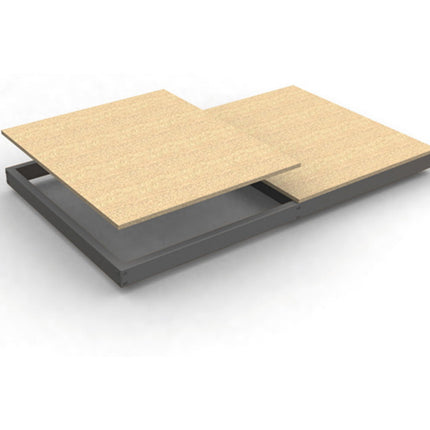 Estantería industrial Simonrack Simonforte 1500 x 600 mm Gris + Madera 77 x 1500 x 600 mm 