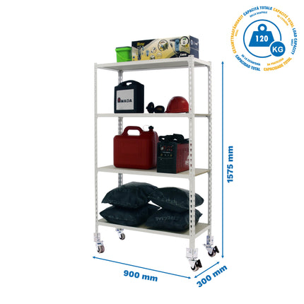 Estantería con baldas de madera Simonrack Maderclick Mobile 4/300