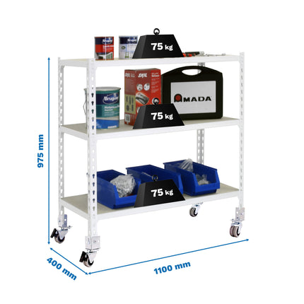 Estantería con baldas de madera Simonrack Maderclick Mobile Superplus