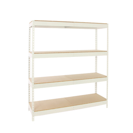 Estantería industrial Simonrack Simonforte 1800 x 750 mm Blanco + Madera 2000 x 1800 x 750 mm 