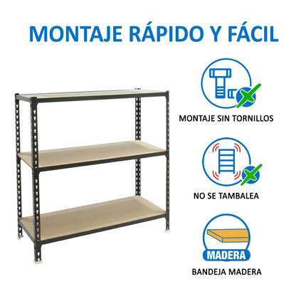 Estantería con baldas de madera Simonrack Maderclick MINI