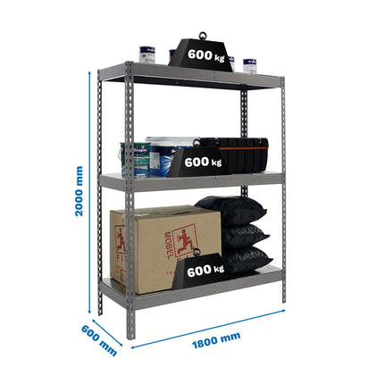 Estantería industrial Simonrack Simonforte 1800 x 450 mm