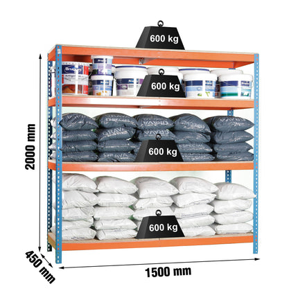 Estantería industrial Simonrack Simonforte 1500 x 450 mm