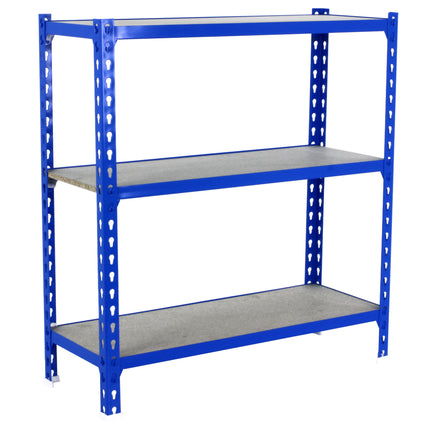 Estantería con baldas de madera Simonrack Maderclick PLUS Azul + Madera 900 x 1000 x 500 mm · 3 estantes