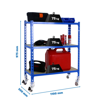 Estantería con baldas de madera Simonrack Maderclick Mobile Superplus