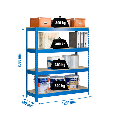 Estantería industrial Simonrack Bricoforte 1204-4 Chipboard