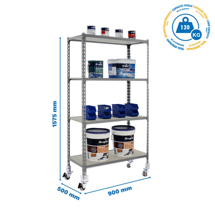 Estantería con baldas de madera Simonrack Maderclick Mobile 4/500