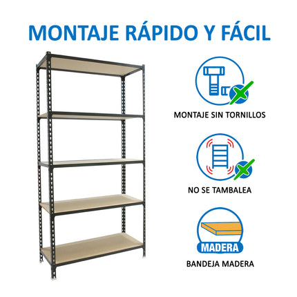 Estantería con baldas de madera Simonrack Maderclick MINI