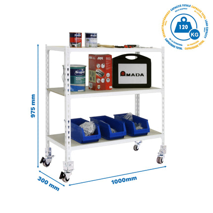 Estantería con baldas de madera Simonrack Maderclick Mobile PLUS
