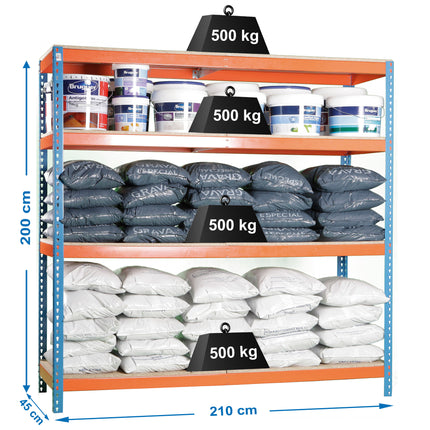 Estantería industrial Simonrack Simonforte 2100 x 450 mm