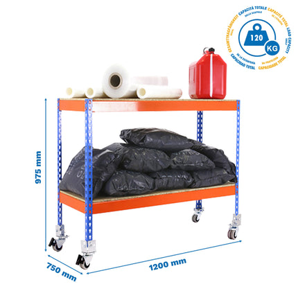 Estantería industrial Simonrack Simonforte fondo 450 mm, anchos 1200, 1800 y 2400 mm
