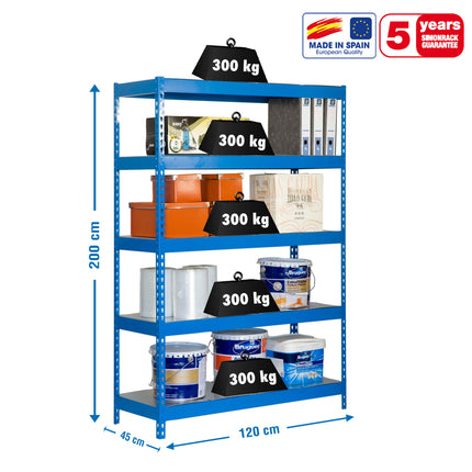 Estantería industrial Simonrack Bricoforte 1204-5 Metal