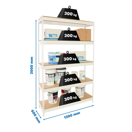 Estantería industrial Simonrack Bricoforte 1206-5 Chipboard