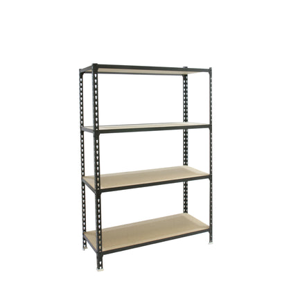 Estantería con baldas de madera Simonrack Maderclick Superplus Antracita + Madera 1500 x 1100 x 500 mm · 4 estantes