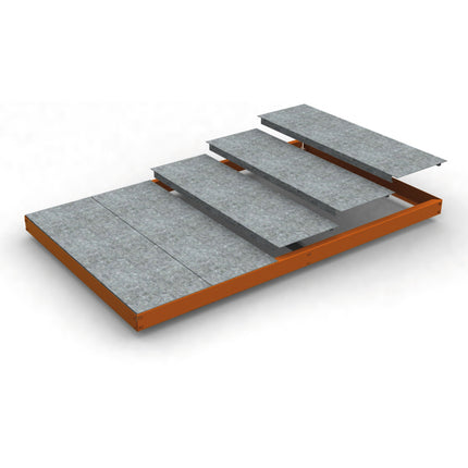 Estantería industrial Simonrack Simonforte 2400 x 900 mm Naranja + Galvanizado 70 x 2400 x 900 mm 