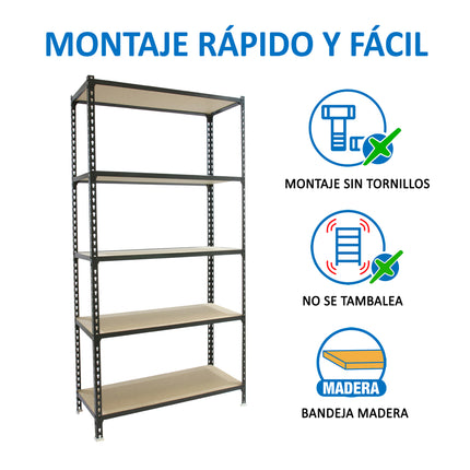 Estantería con baldas de madera Simonrack Maderclick Megaplus