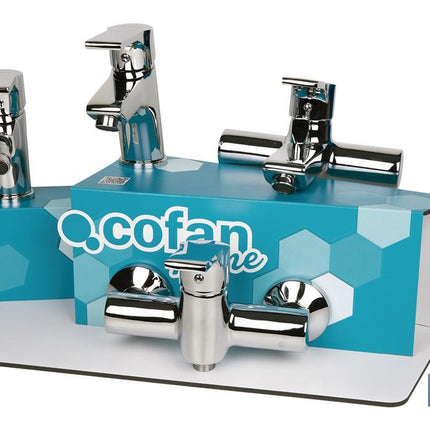 Kit de Grifería con Expositor para Grifos de Baño Modelo Ross | Ideal para exponer grifos | Capacidad de 5 unidades