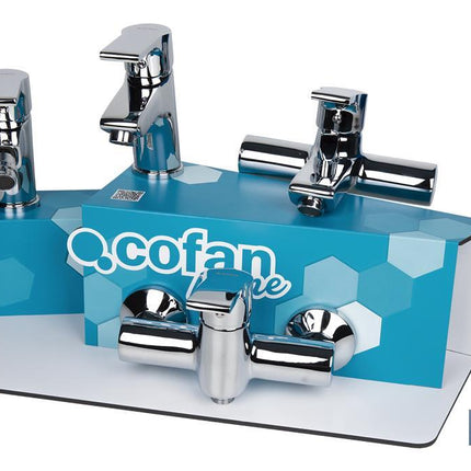Kit de Grifería con Expositor para Grifos de Baño Modelo Ross | Ideal para exponer grifos | Capacidad de 5 unidades