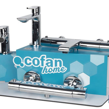 Kit de Grifería con Expositor para Grifos de Baño Modelo Matheson | Ideal para exponer grifos | Capacidad de 5 unidades