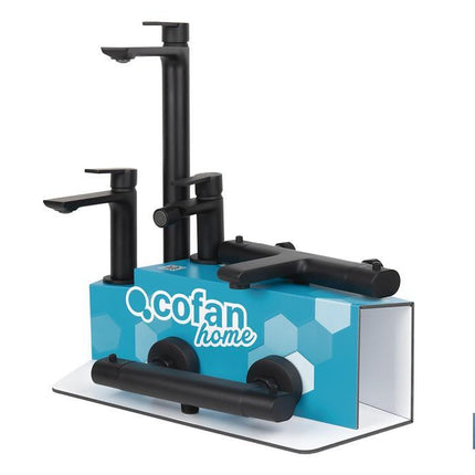 Kit de Grifería con Expositor para Grifos de Baño Modelo Kerch | Ideal para exponer grifos | Capacidad de 5 unidades