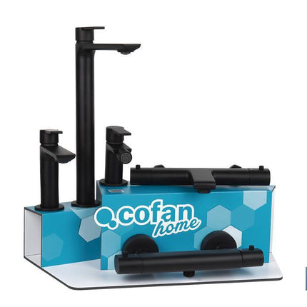 Kit de Grifería con Expositor para Grifos de Baño Modelo Kerch | Ideal para exponer grifos | Capacidad de 5 unidades
