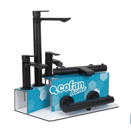 Kit de Grifería con Expositor para Grifos de Baño Modelo Kerch | Ideal para exponer grifos | Capacidad de 5 unidades