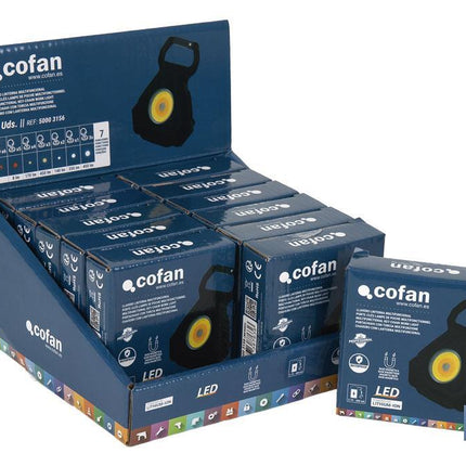 Expositor de Linternas Pequeñas Cob Led Recargables | Incluye 12 Unidades
