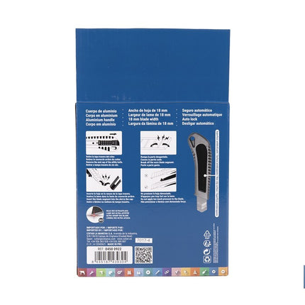 Expositor de cúteres de aluminio Cofan · Foto del fabricante