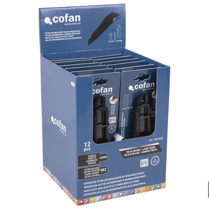 Expositor de cúteres antideslizantes Cofan