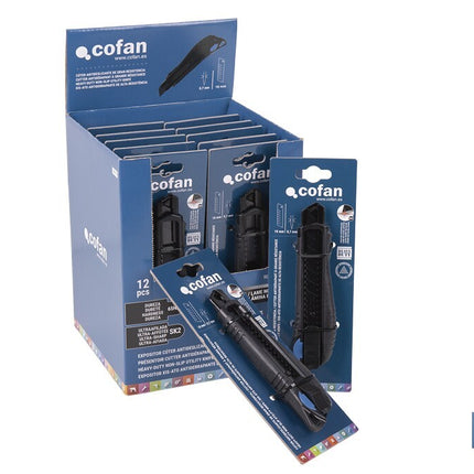 Expositor de cúteres antideslizantes Cofan · Foto del fabricante