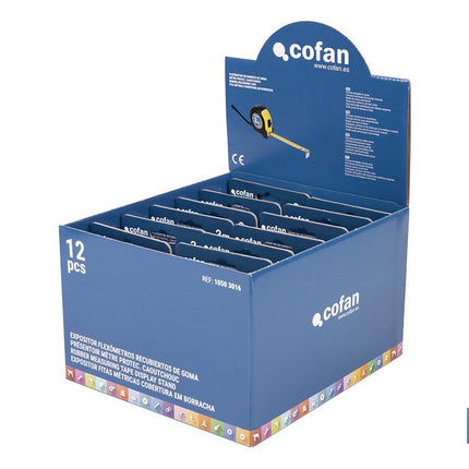 Expositor para flexómetros con protección de goma de Cofan · Foto del fabricante