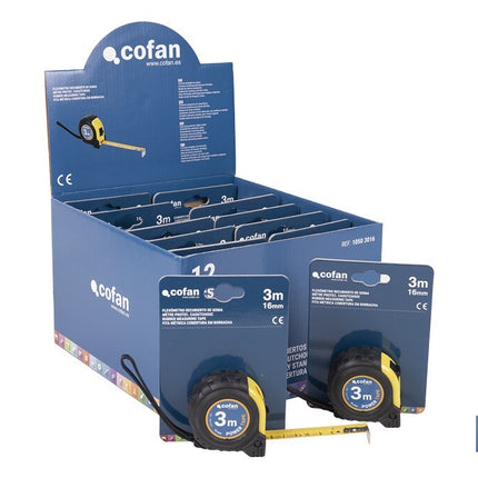Expositor para flexómetros con protección de goma de Cofan · Foto del fabricante