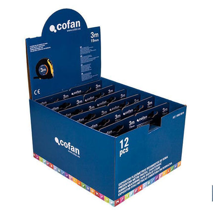 Expositor para flexómetros con protección de goma de Cofan · Foto del fabricante