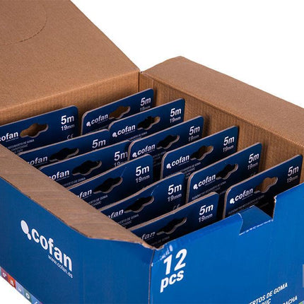 Expositor para flexómetros con protección de goma de Cofan · Foto del fabricante