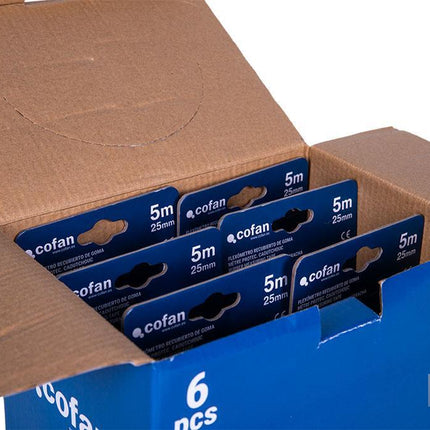 Expositor para flexómetros con protección de goma de Cofan · Foto del fabricante