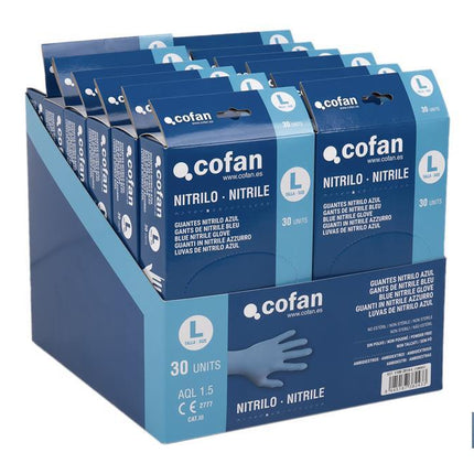 Expositor de cajas dispensadoras de guantes de nitrilo sin polvo Cofan · Imagen de la familia