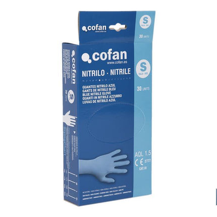 Expositor de cajas dispensadoras de guantes de nitrilo sin polvo Cofan · Foto del fabricante