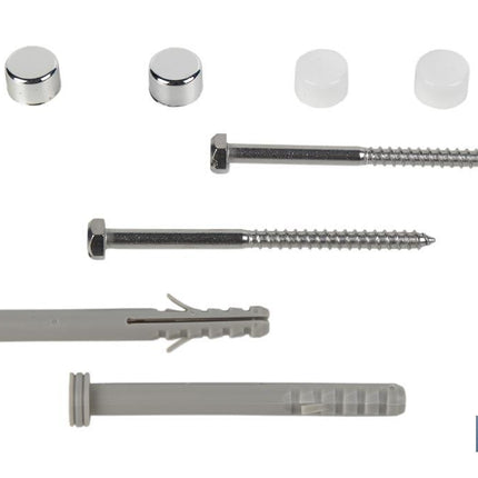 Set de 2 piezas de Taco Largo Inox | Para Sanitario de WC | Medida: Ø 6 x 80 mm de longitud