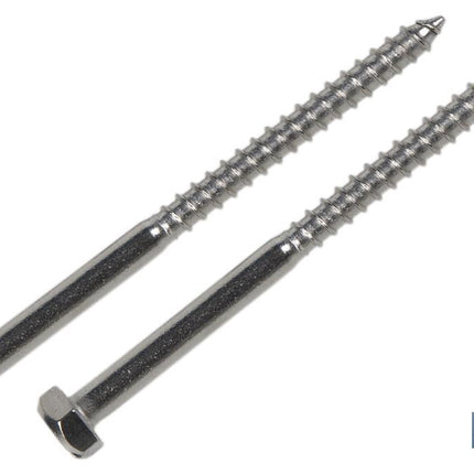 Set de 2 piezas de Taco Largo Inox | Para Sanitario de WC | Medida: Ø 6 x 80 mm de longitud