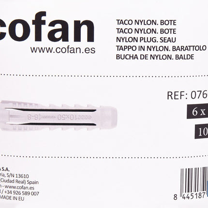Bote de tacos de nylon multimaterial de 4 segmentos con sistema Anti-Spin Cofan · Foto del fabricante