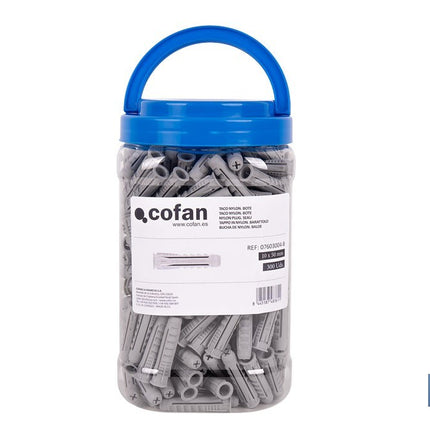 Bote de tacos de nylon multimaterial de 4 segmentos con sistema Anti-Spin Cofan