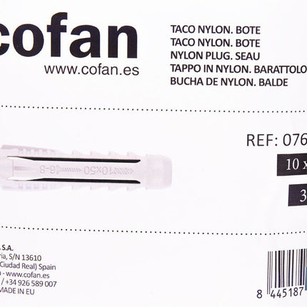 Bote de tacos de nylon multimaterial de 4 segmentos con sistema Anti-Spin Cofan · Foto del fabricante