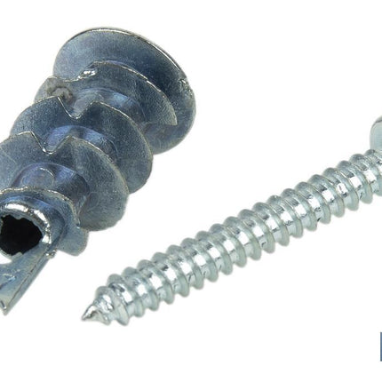 Taco de Zamak metálico con tornillo DIN 7981 para Placas Cofan · Foto del fabricante