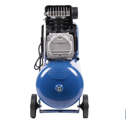 Compresor de aire de pistón coaxial | Motor de 2 HP | Compresor monofásico 230 V | Presión máxima: 8 bares | Depósito de 24 litros | Medidas: 61 x 31 x 58 cm