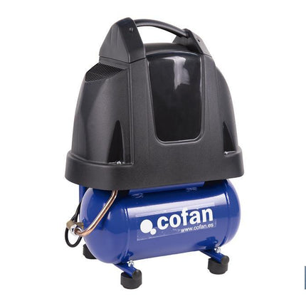 Compresor de pistón coaxial portátil 1,5 HP | Ultraligero y compacto | 6 litros | 2450 rpm | Para uso doméstico y profesional