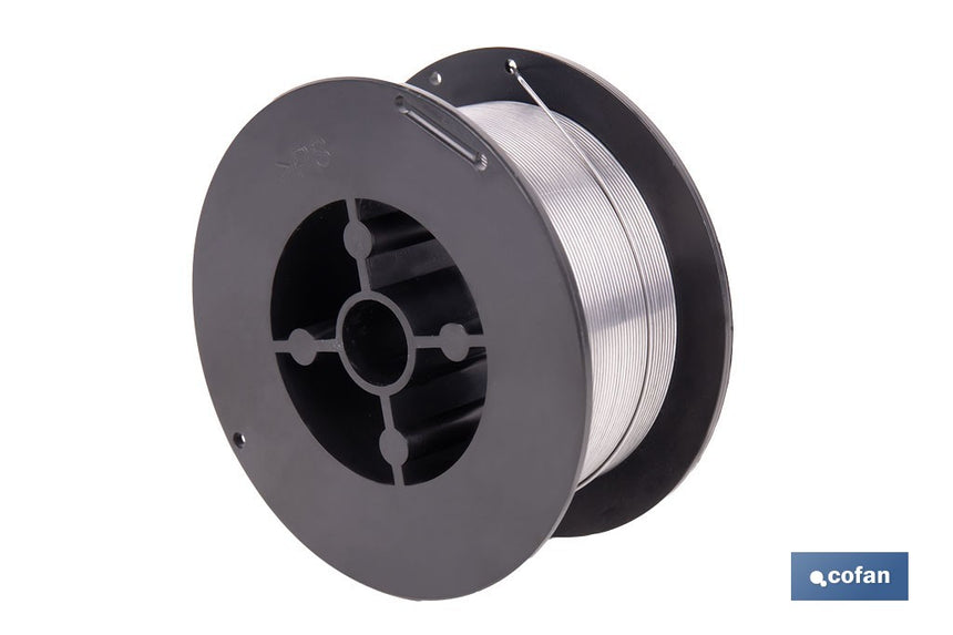 Hilo autoprotegido para soldadura MIG | Alambre de 0,9 mm en bobina de 0,45 kg | Compatible con soldador inverter Cofan