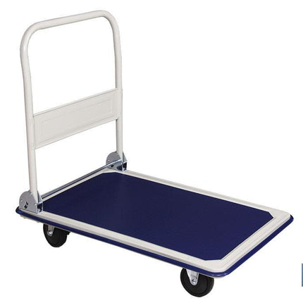 Carro plataforma plegable de acero con ruedas y freno. Carretilla de carga antideslizante hasta 300 kg