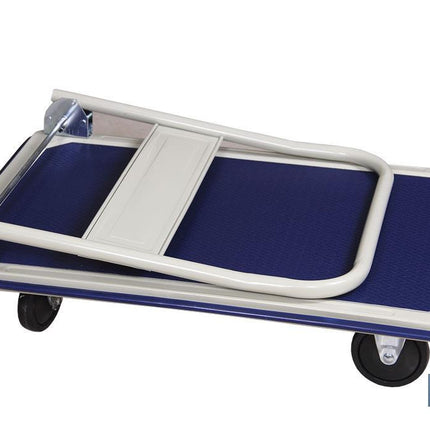 Carro plataforma plegable de acero con ruedas y freno. Carretilla de carga antideslizante hasta 300 kg