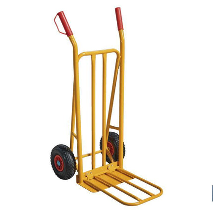 Carretilla de almacén plegable con pala ancha | Capacidad de carga: 300 kg | Peso: 12 kg | Medidas: 1160 x 510 x 780 mm