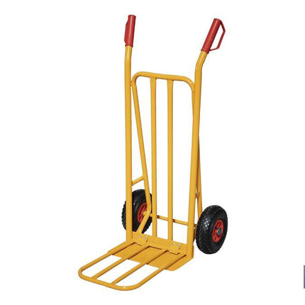 Carretilla de almacén plegable con pala ancha | Capacidad de carga: 300 kg | Peso: 12 kg | Medidas: 1160 x 510 x 780 mm